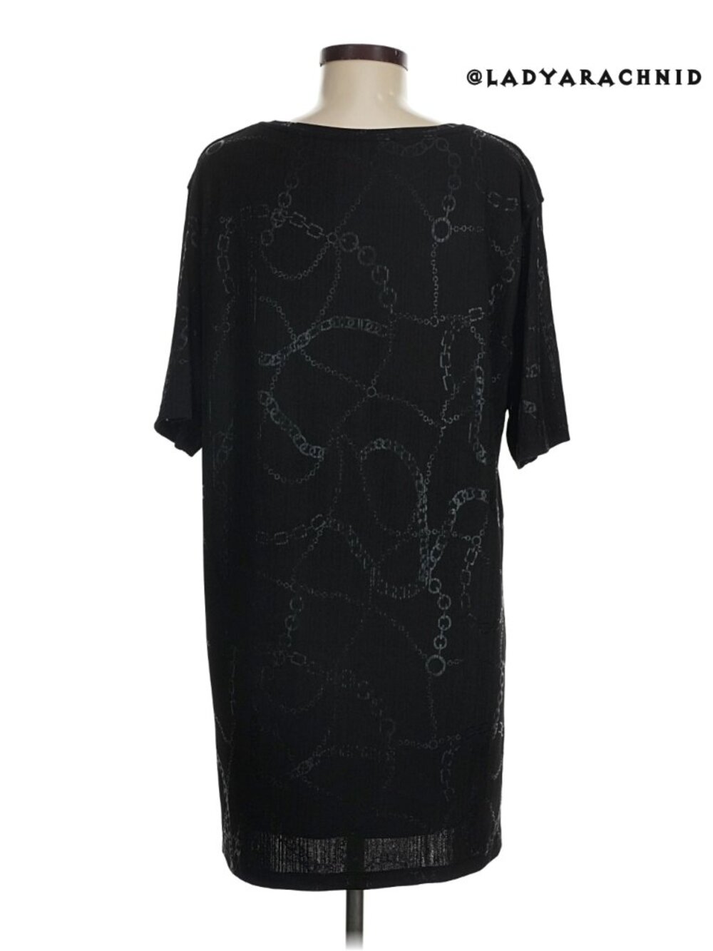DISTURBIA Fortune oversized chain print tee dress - Picture 7 of 9